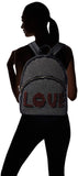 Betsey Johnson All Over Metal Studded Red Love Logo Stud Detail Silver Studly Backpack