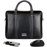 VanGoddy Meka Authentic Leather Laptop Carrier with Mouse and Flash Drive for HP EliteBook/ProBook/Spectre/Pavilion 10"-12inch