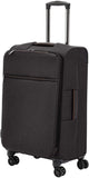 AmazonBasics Belltown Softside Rolling Spinner Suitcase Luggage - 25 Inch, Heather Black