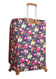 Lily Bloom Luggage 3 Piece Softside Spinner Suitcase Set Collection (Elephant Rain)