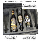 Waterproof Heavy Duty Wheeled Alcohol Travel Case - Beer And Wine Carrying Case Includes Custom Foam Insert Bottle Holder