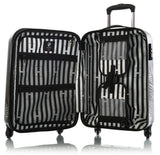 Heys America Oasis Fashion 21" Carry-on Spinner Luggage With TSA Lock (Black/Gold)