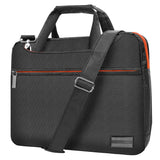 13 inch Nylon Shoulder Bag College Satchel Grey and Orange for HP Chromebook, EliteBook, Envy, Pro Slate 12, ProBook, Spectre x360, Stream 11.6 inch 12.5 inch 13.3 inch Tablet Laptop