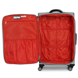 it luggage 26.8" Stitched Squares 8 Wheel Lightweight Expandable Spinner, Flint Grey