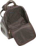 LeDonne Leather U Zip Distressed Leather Mini Backpack