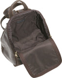 LeDonne Leather U Zip Distressed Leather Mini Backpack