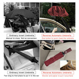Umbrella Reverse Travel Umbrellas Windproof Compact Folding-Burgundy