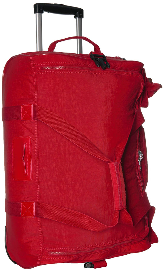 Kipling Unisex-Adult's Discover Small Wheeled Duffle, Telescoping Handle, Zip Closure, cherry tonal