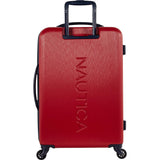 Nautica Ahoy Hardside Expandable 4-Wheeled Luggage-24 Inch Checked Size, Red/Navy