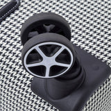 London Fog Softside 28" Spinner, Black White Houndstooth