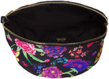 Betsey Johnson Nylon Bum Bag, Black Floral