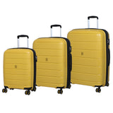 IT Luggage 25.8" Asteroid 8-Wheel Hardside Expandable Spinner, Cheese Yellow