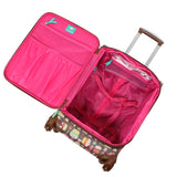 Lily Bloom Luggage 3 Piece Softside Spinner Suitcase Set Collection (Cupcake)
