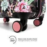 BADGLEY MISCHKA Essence 3 Piece Hard Spinner Luggage Set (Winter Flowers)