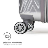 Badgley Mischka Contour Hard Expandable Spinner Luggage Set (2 Piece) (Silver, 20"/28")