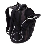 SWISSGEAR SCANSMART TSA School Work and Travel Men's and Women's/Laptop Backpack - Black and Heather Gray