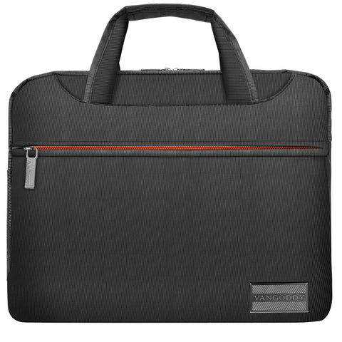 13 inch Nylon Shoulder Bag College Satchel Grey and Orange for HP Chromebook, EliteBook, Envy, Pro Slate 12, ProBook, Spectre x360, Stream 11.6 inch 12.5 inch 13.3 inch Tablet Laptop