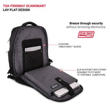 SWISSGEAR Large ScanSmart Utra-Premium 15-inch Laptop Backpack | TSA-Friendly Carry-on | Travel, Work, School | Men's and Women's - Black