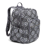 Vera Bradley Iconic XL Campus Backpack, Signature Cotton, Charcoal Medall