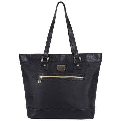 Kenneth Cole Reaction Women's Runway Call Nylon-Twill Top Zip 16" Laptop & Tablet Business Tote, Black