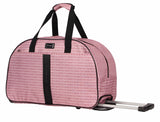 Steve Madden Signature 6 Piece Spinner Suitcase Set Collection (One Size, Pink)