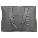 BADGLEY MISCHKA Nylon Travel Tote Weekender Bag - Lightweight Packable Travel Bag (Grey)
