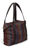 Ban.do Getaway Weekender Bag, Carry On Bag with Exterior Sleeve to Secure to Luggage, Disco Stripe