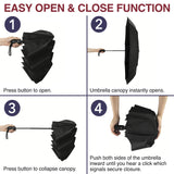 HERO Travel Umbrella - Windproof, Compact and Portable - Includes Ebook on How to Make the Most of Your Rainy Travels by Asher & Lyric