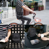 Catmacas Small Vintage Durable Multi-pocket Canvas Shoulder Ipad Messenger Bag Satchel Crossbody Sling Bag Fanny Bag for Men and Women Black