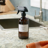 1790 Amber Glass Spray Bottle Set