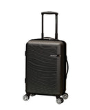 Rockland Skyline 3 Piece Abs Non-Expandable Luggage Set, Grey