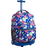 J World New York Sunrise Rolling Backpack & Corey Lunch bag Set (Sunrise w/Casey & Jojo, Petals)