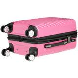 AmazonBasics Geometric Luggage 18-inch international carry-on, Pink