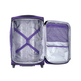 Delsey Paris Luggage Sky Max Carry On Expandable 2 Wheeled Suitcase, Purple