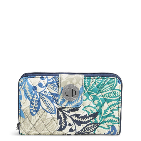 Vera Bradley Women's Signature Cotton RFID Turnlock, Santiago, One Size