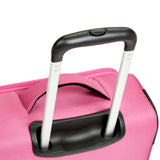 AmazonBasics Lightweight Luggage, Softside Spinner Travel Suitcase with Wheels - 22 Inch, Pink