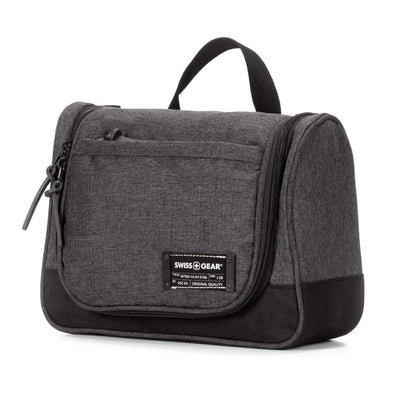 SWISSGEAR Large Dopp Kit | Bathroom, Gym, Travel | Men's and Women's - Heather Gray