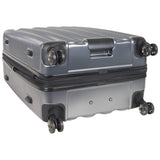 Kenneth Cole Reaction Wave Rush 28" Lightweight Hardside 8-Wheel Spinner Expandable Checked Suitcase, Metallic Charcoal