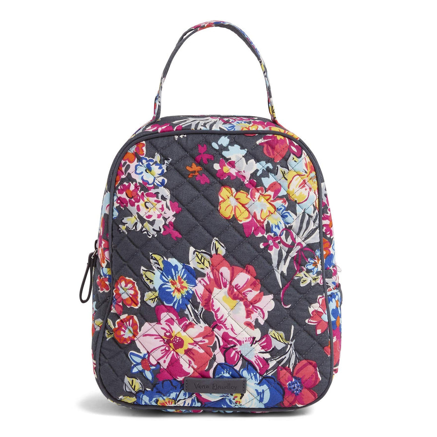 Vera Bradley Women's Signature Cotton Lunch Bunch Lunch Bag, Pretty Posies, One Size