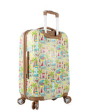 Lily Bloom Hardside Luggage 24" Design Pattern Spinner Suitcase For Woman (24in, Beach House)