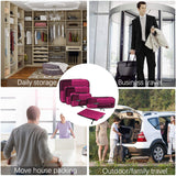 SmarTour packing cubes for travel - 4 Pieces luggage packing organizers with Shoe Bag (wine red 02)