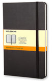 Moleskine Classic Notebook, Hard Cover, Large (5" x 8.25") Ruled/Lined, Black