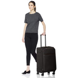 AmazonBasics Belltown Softside Rolling Spinner Suitcase Luggage - 25 Inch, Heather Black