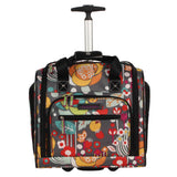 Lily Bloom 15" Under the Seat Design Pattern Carry on Bag With rolling Wheels (One Size, Bliss)