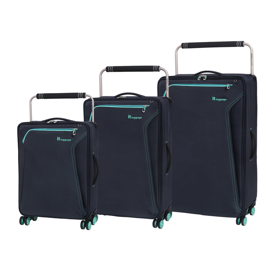 it luggage World's Lightest Accent 8 Wheel 3 Piece Set, Deep Ocean