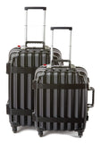 Bundle - 2 items: VinGardeValise Wine Travel Suitcase 12 & 8-bottle - With Personalized Luggage Nameplates - Grande 05 and Petite 03, Black