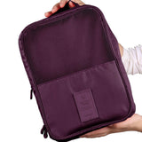 Moreteam Travel Shoe Bag 3 in 1 Shoe Organizer Space Saving Storage Tote Bags with Zipper for Men Women (Wine Red)
