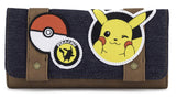 Loungefly Pokemon Pikachu Patches Flap Wallet (Blue, One Size)