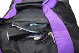 BoardingBlue Personal Item under seat for the airlines of American, Frontier, Spirit, Black/Purple
