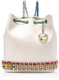 Betsey Johnson Chain of Command Backpack, White